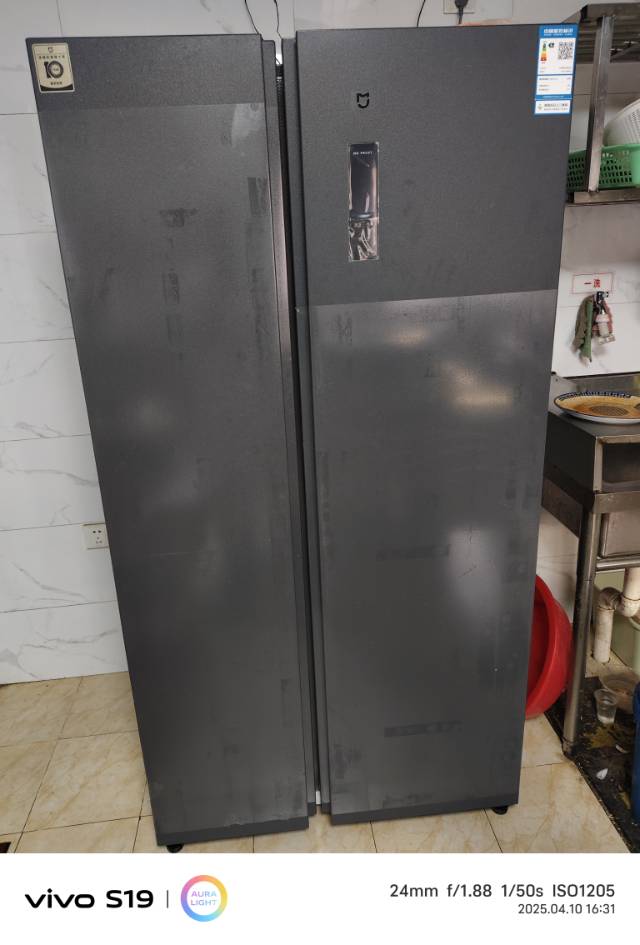 [旗舰店]小米(mi)米家出品610L对开门冰箱 家用双开门大容量 一级能效双变频 风冷无霜 银离子除菌净味 墨羽岩面板晒单图