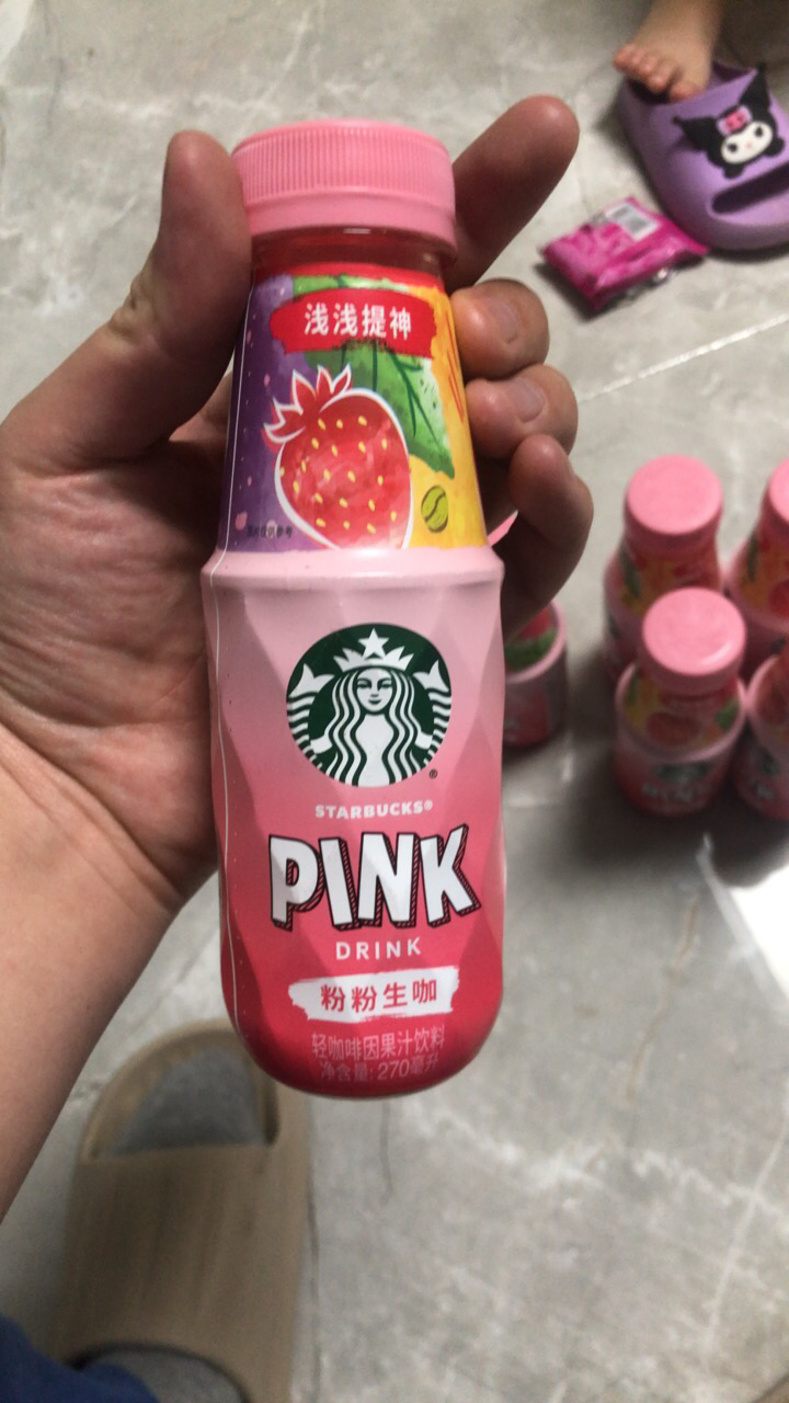 星巴克生咖轻咖啡因粉粉生咖果汁饮料270ml*6瓶草莓椰奶风味晒单图