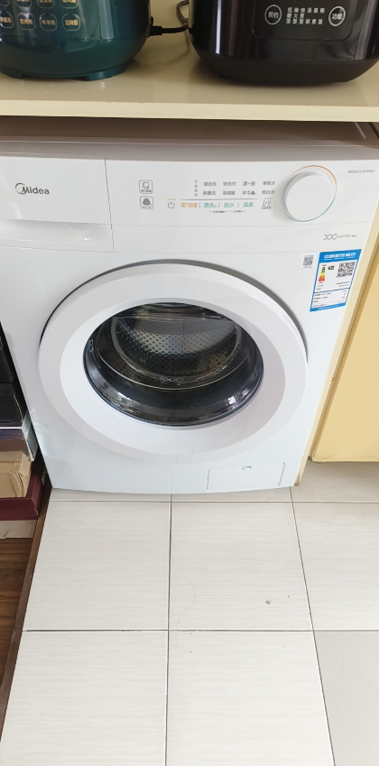 美的(Midea)滚筒洗衣机全自动10公斤超薄机身巴氏除菌变频蒸汽桑拿羊毛洗简尚系列MG100V11FPR晒单图