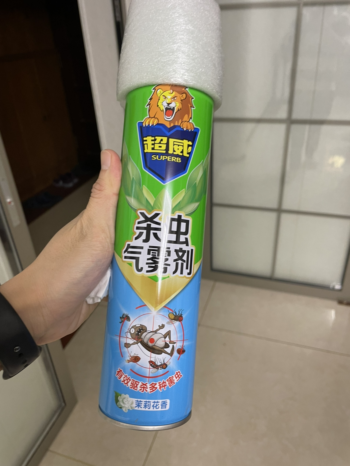 超威杀虫剂气雾剂茉莉花香600ml杀虫喷雾驱杀蚊子蟑螂苍蝇臭虫蚂蚁跳蚤晒单图