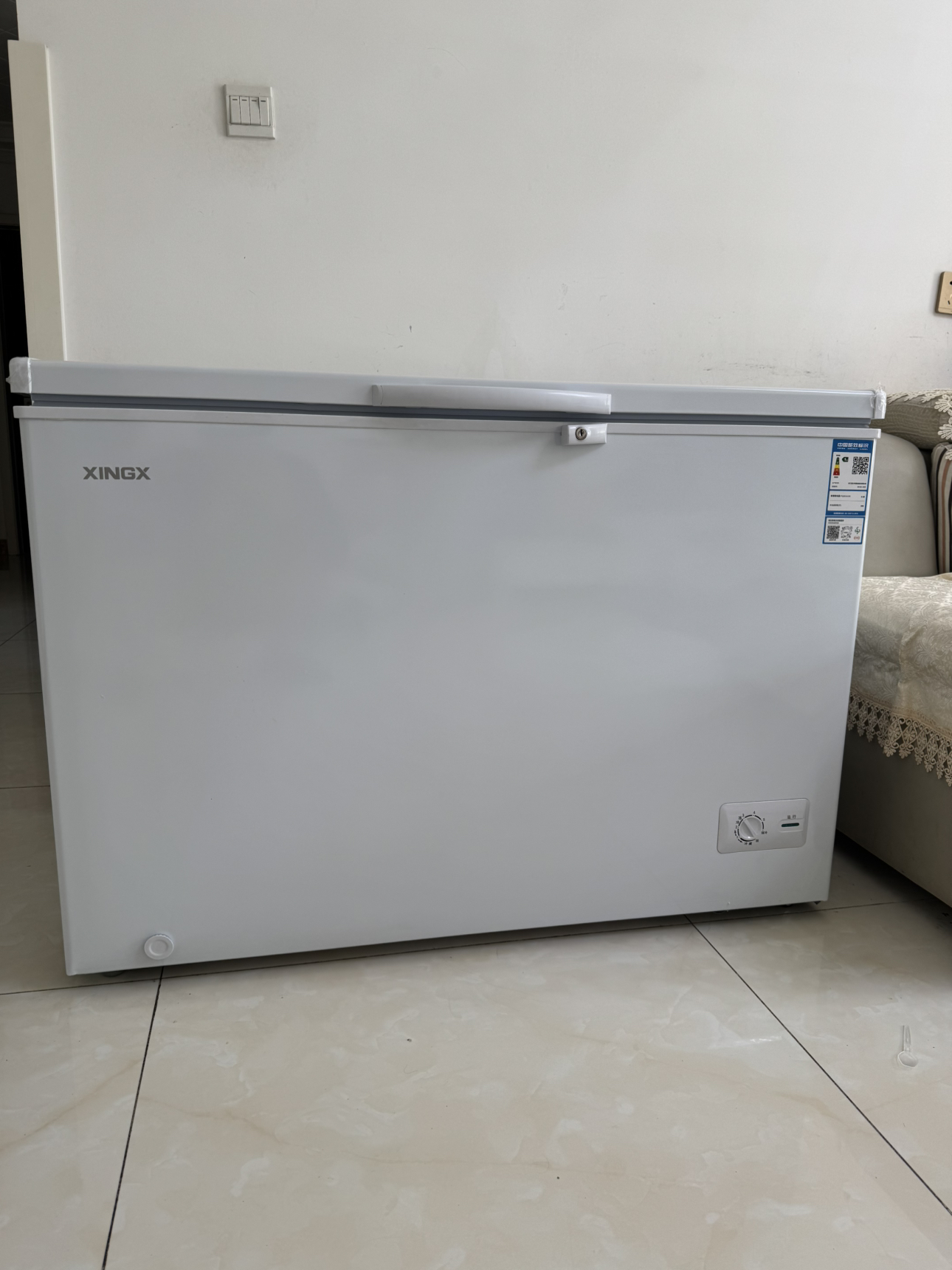 星星(XINGX)BD/BC-303QE家用小型冰柜 卧式冷柜预涂内胆单温厨房商用保鲜设备303升自动减霜1级能效晒单图