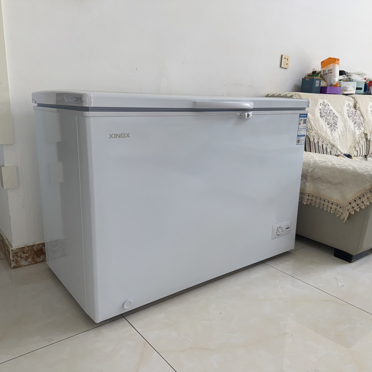 星星(XINGX)BD/BC-203QE家用小型冰柜 卧式冷柜预涂内胆单温厨房商用保鲜设备203升自动减霜1级能效晒单图