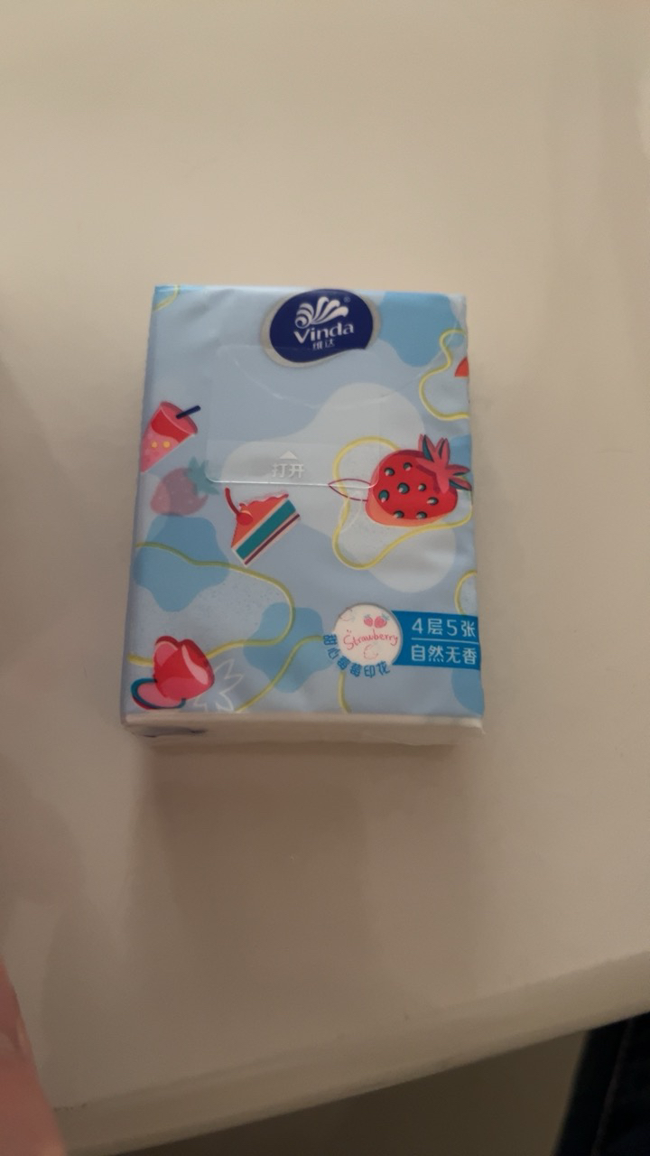 维达超韧草莓印花手帕纸4层5张24包 外出便携小包实惠餐巾纸面巾纸卫生纸纸巾(新旧包装交替发货)晒单图