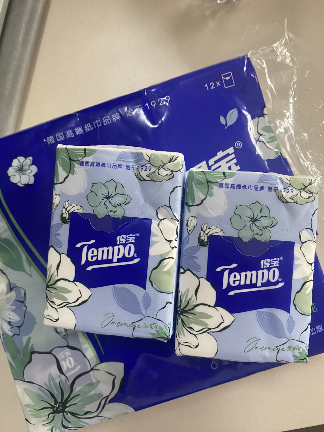Tempo得宝茉莉花味迷你手帕纸7片12包纸巾 4层加厚外出迷你便携小包装有香卫生纸餐巾纸(新旧包装交替发货)晒单图