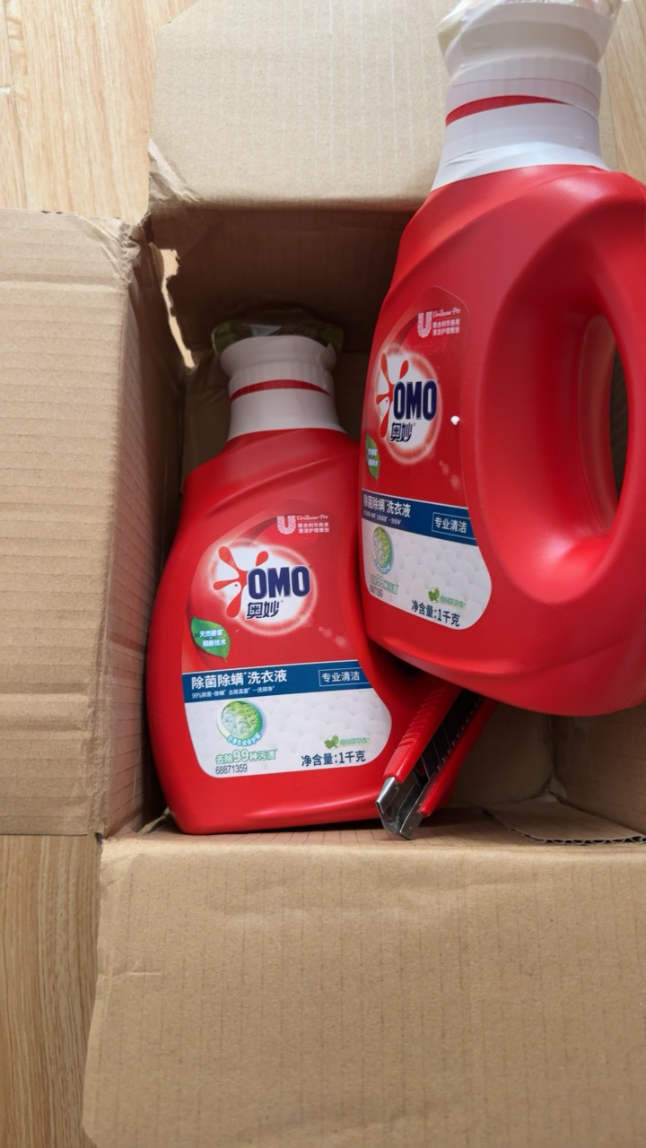 [4斤双瓶装]奥妙(OMO) 除菌除螨洗衣液 1kg*2源自天然酵素 去除四大细菌和尘螨(新老包装随机发货)[联合利华]晒单图