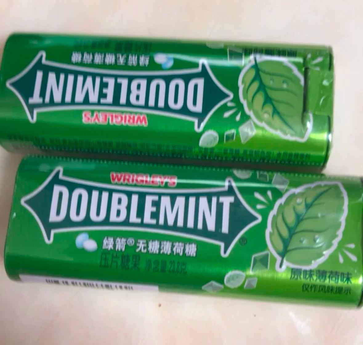 绿箭口香糖零食清凉糖果口气清新接吻清嘴含片无糖薄荷糖35粒*2盒铁盒晒单图
