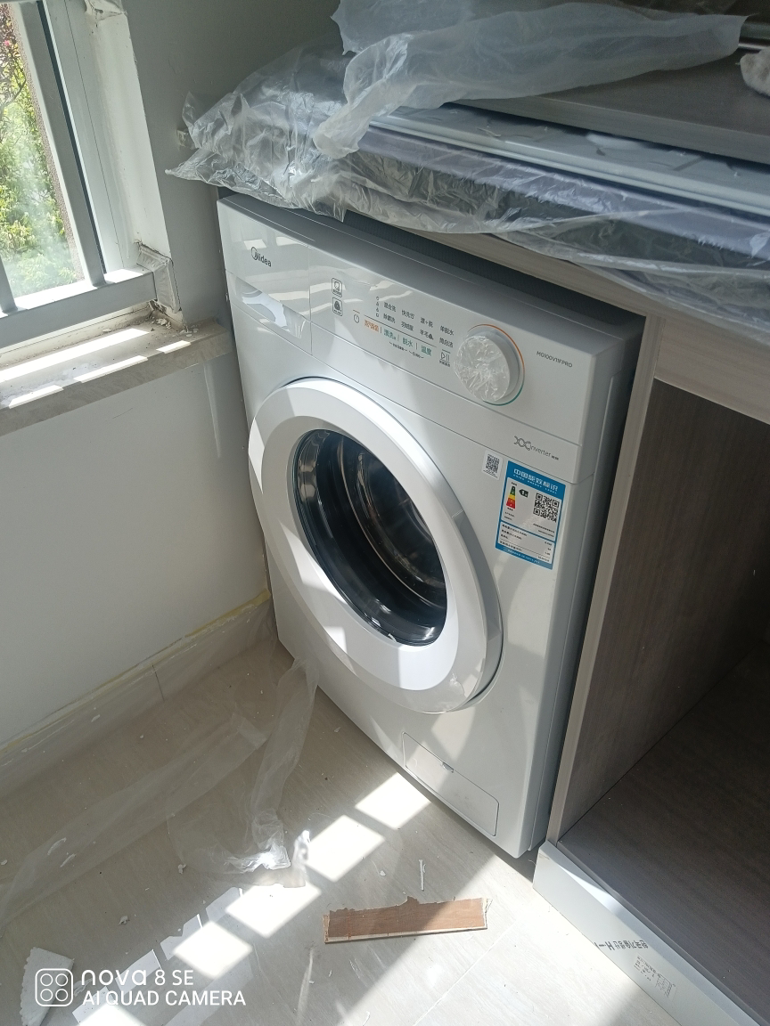 美的(Midea)滚筒洗衣机全自动10公斤超薄机身巴氏除菌变频蒸汽桑拿羊毛洗简尚系列MG100V11FPR晒单图