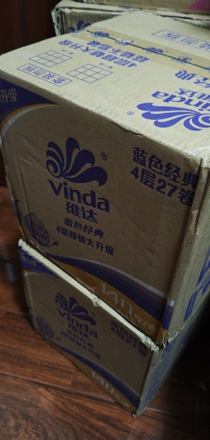 [推客专享]维达蓝色经典卷纸4层140g27卷卫生纸 有芯卷筒纸巾厕纸家用实惠装(整箱销售)(新旧包装交替发货)晒单图