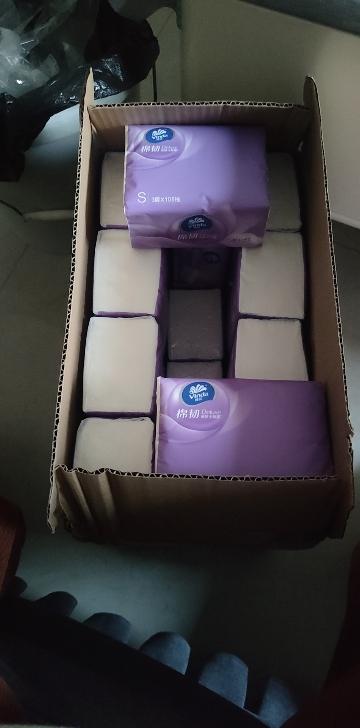 维达棉韧立体美4D压花抽纸3层S码108抽24包 家用实惠装餐巾纸面巾纸卫生纸纸巾(整箱销售)(新旧包装交替发货)晒单图