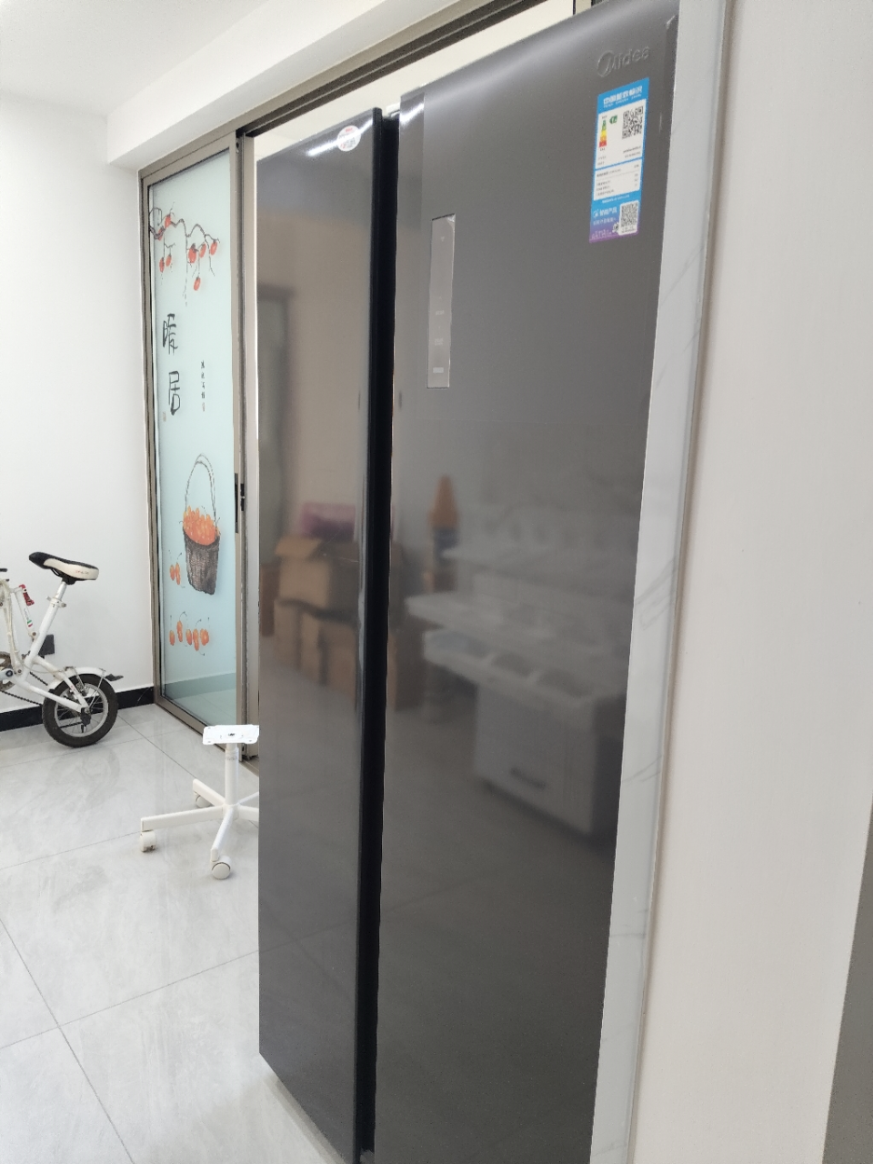 美的(Midea)电冰箱对开门607升变频一级能效双开门家用智能节能无霜净味超薄可嵌入BCD-607WKPZM(E)晒单图