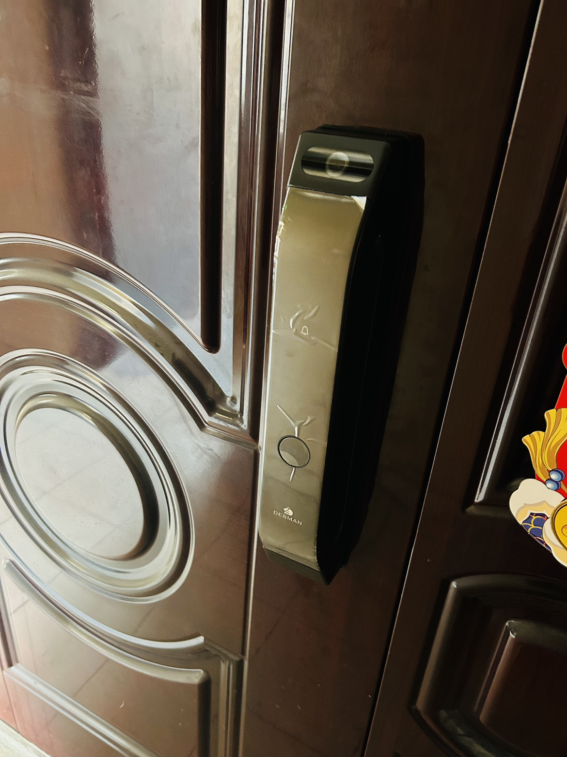 [新品首发]德施曼大圣Q5 MPro(标准版)智能门锁指纹家用全自动大屏可视猫眼密码 高端黑晒单图