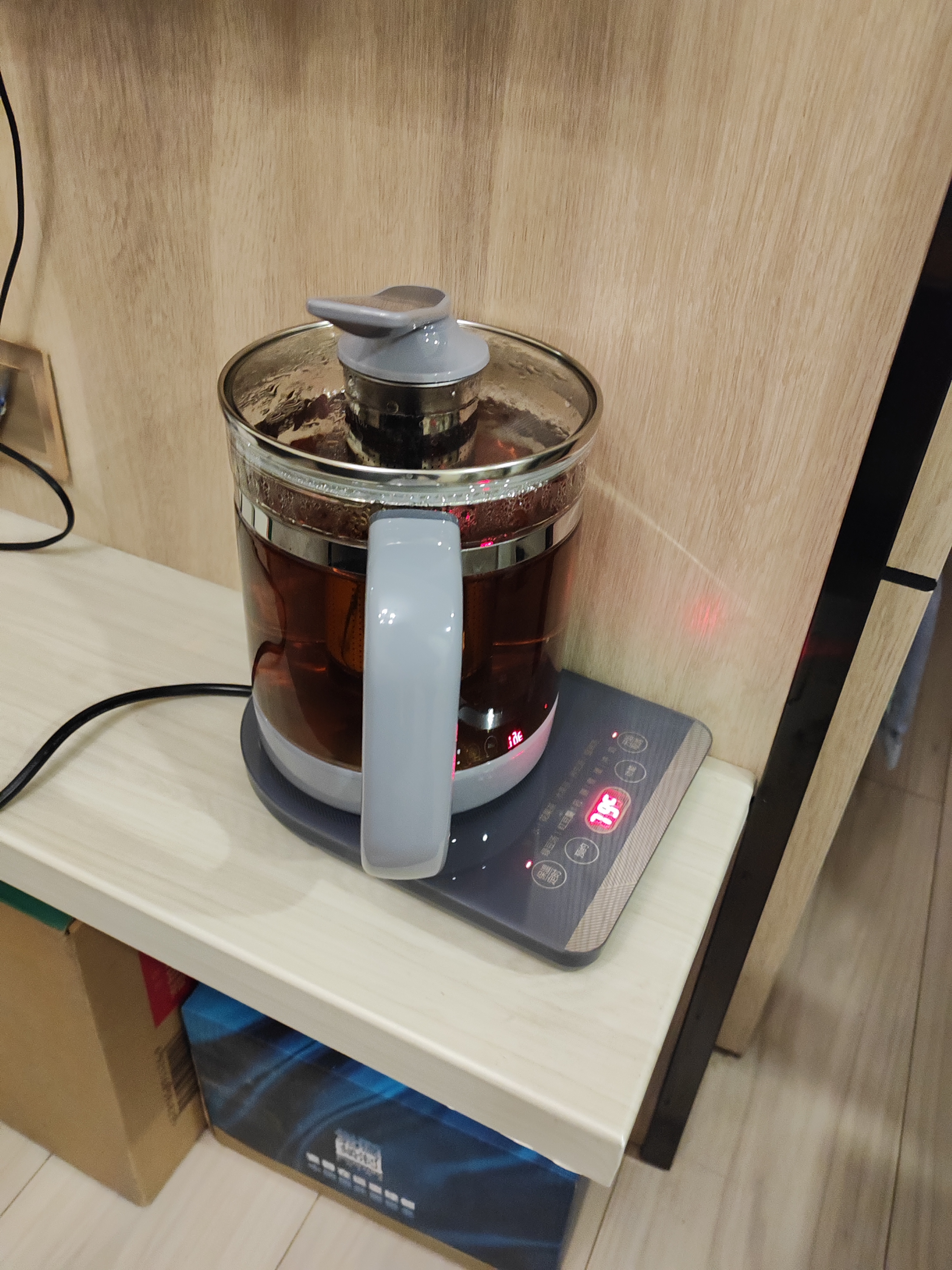 苏泊尔(SUPOR)养生壶煮茶器1.5升大容量316L不锈钢加厚玻璃多功能家用电热水壶花果茶壶煮茶壶 SW-15YJ30晒单图