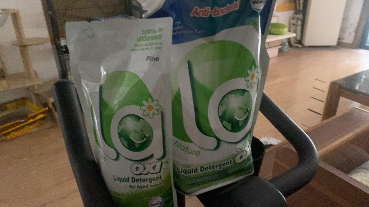 威露士洗衣液la有氧洗5斤装(松木2L袋装+手洗500ml) 除菌除螨温和洁净 内衣清洁晒单图