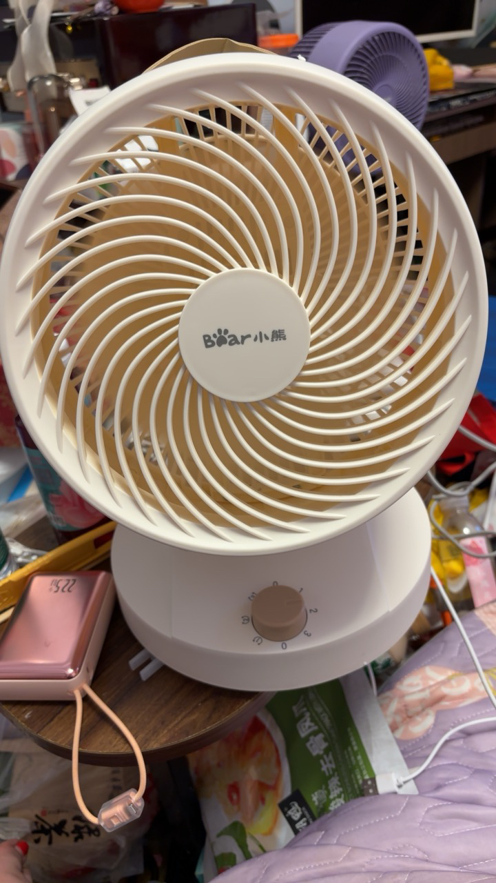 小熊(Bear) 空气循环风扇家用低噪小型摇头涡轮对流空气扇空调台式电风扇 DFS-A30L1强劲风力 循环空气晒单图