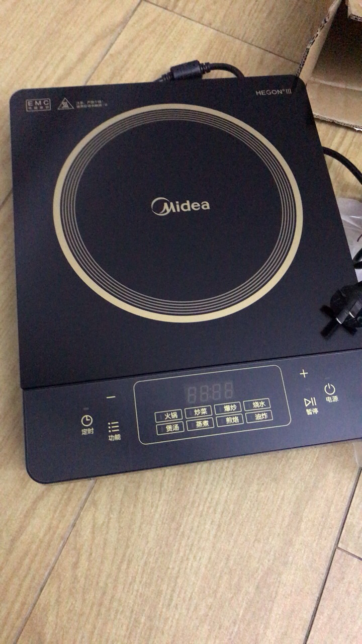 美的(Midea)电磁炉C21-RT21E01大功率家用猛火爆炒8档防水耐用大面板专用炒菜锅大火力纤薄电磁灶火锅炉晒单图