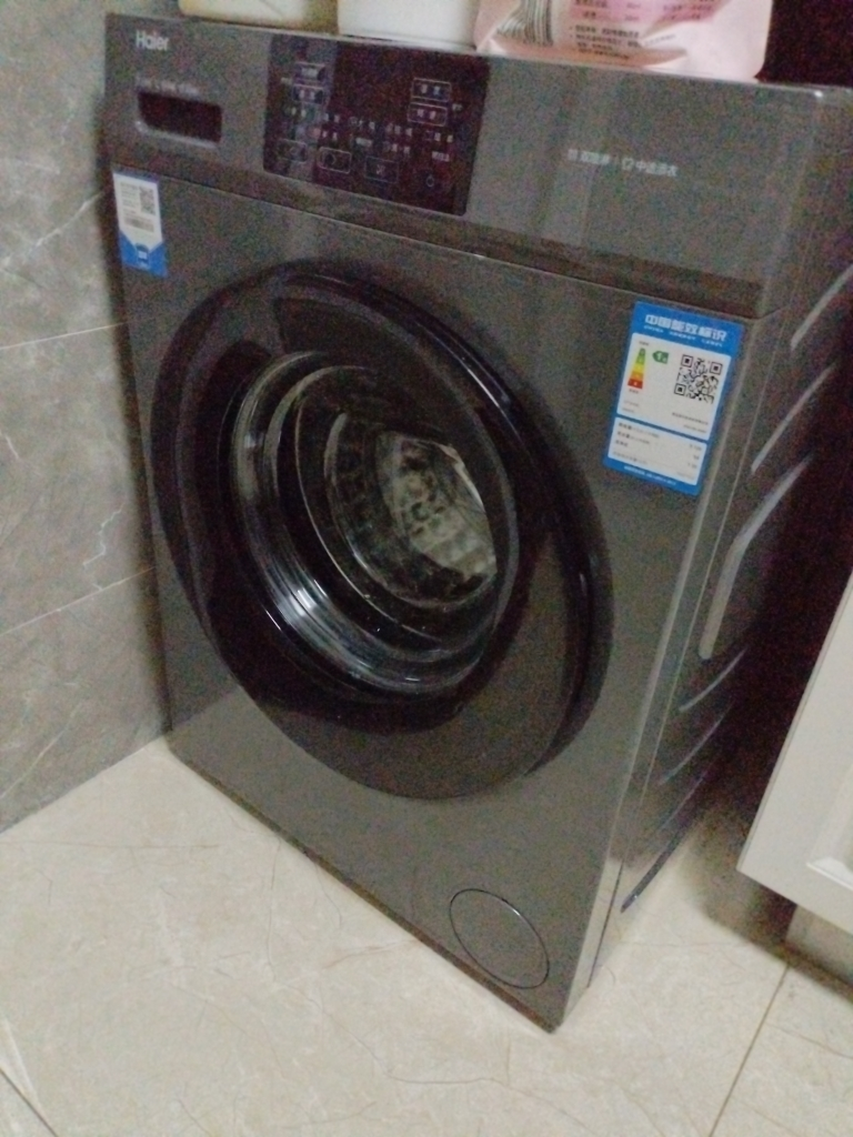 海尔(Haier)滚筒洗衣机全自动家用初色系列超薄平嵌10公斤大容量一级能效单洗570mm超薄+防生锈+巴氏除菌晒单图