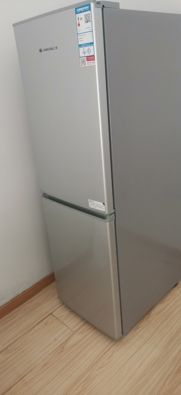 上菱183升双门冰箱风冷无霜节能低噪植萃净味租房家用冷藏冷冻控温保鲜家用小型冰箱宿舍租房小巧不占地BBY183WL铂银晒单图