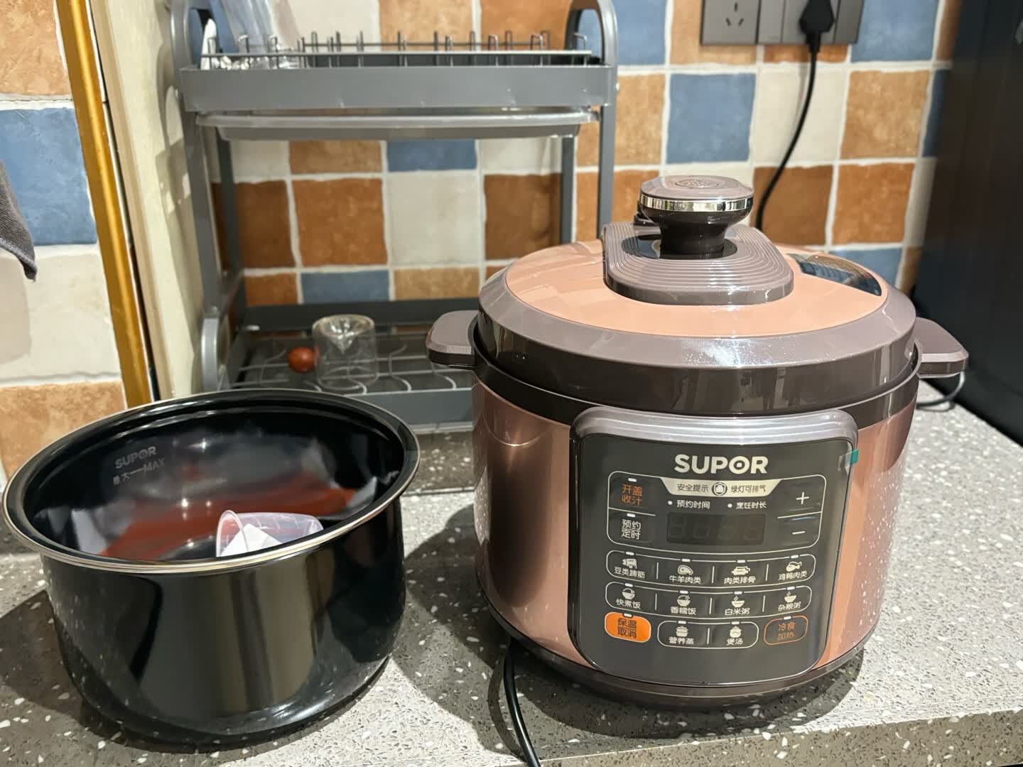 苏泊尔(SUPOR)电压力锅 双胆 5L智能家用电高压锅 智能预约多功能电饭煲 4-6-8人 CYSB50YCW10D晒单图