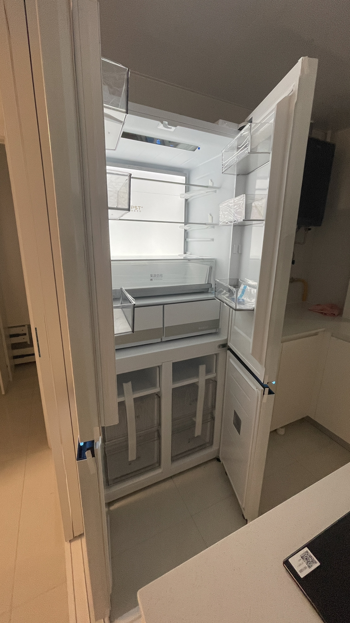 美的(Midea)M60系列515升双系统纯平全嵌十字净味除菌一级能效底部散热家用电冰箱MR-541WUSPZE白色晒单图