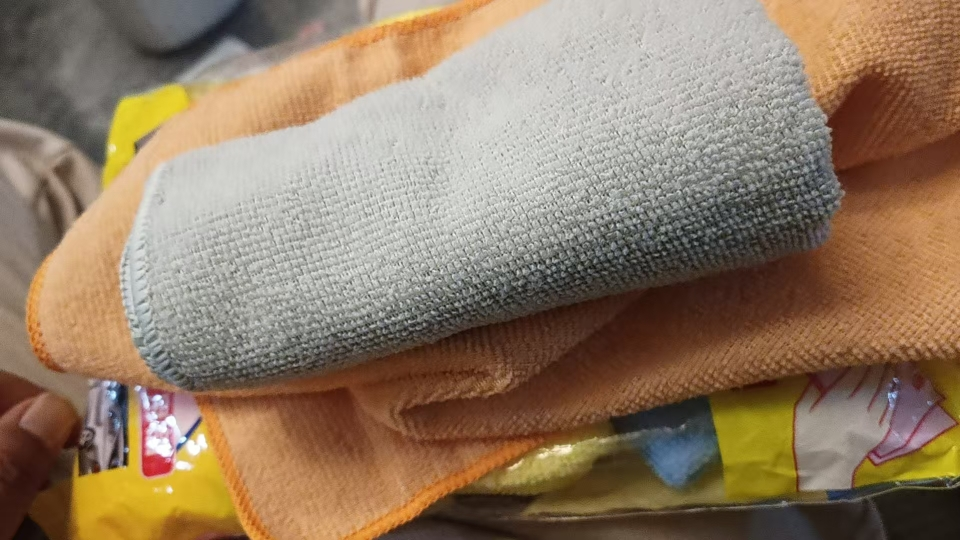 洁成超细纤维方巾 清洁毛巾 抹布洗碗布32*32CM*5条晒单图