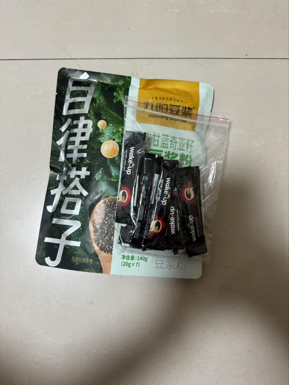九阳豆浆自律搭子羽衣甘蓝奇亚籽纯豆浆粉140g(7条)晒单图