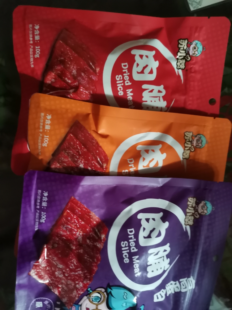 苏小萃高蛋白猪肉脯干(蜜汁味+香辣味+原味)100g*3袋装多口味网红靖江特产休闲零食小吃晒单图