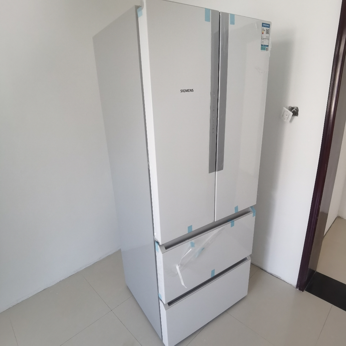 西门子(SIEMENS)484升 变频混冷多门四门大容量家用冰箱 精细分储独立双循环白 KM48EA20TI晒单图