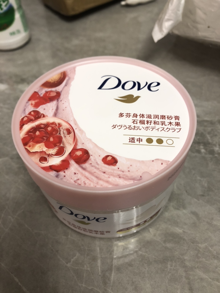 多芬(Dove)冰激凌身体磨砂膏乳霜 石榴籽和乳木果298g 男女通用去角质搓泥宝晒单图