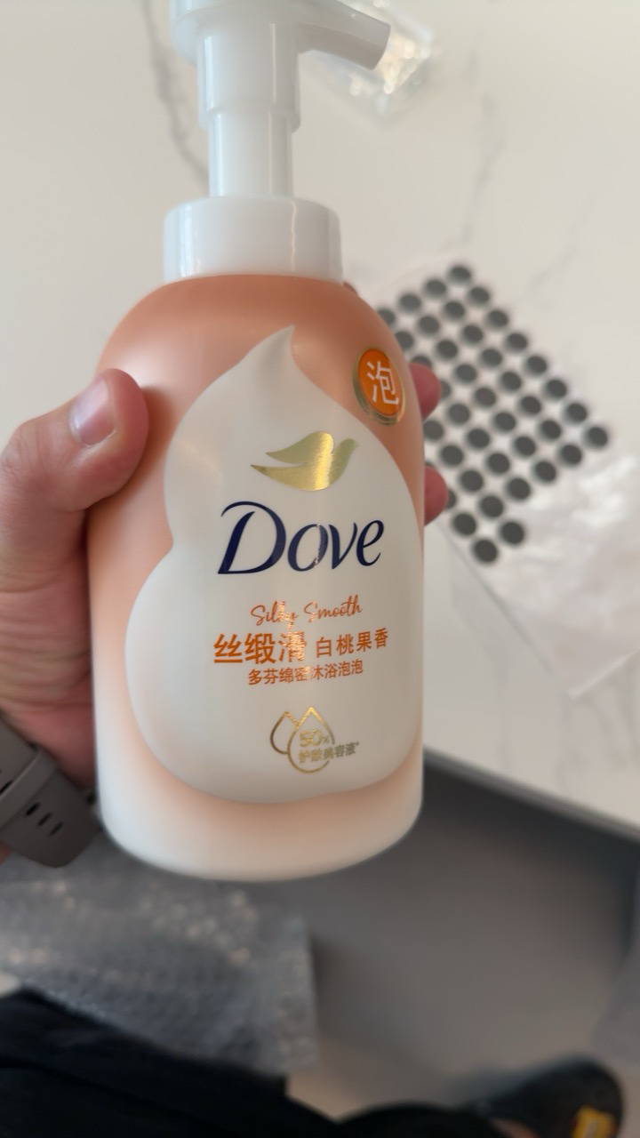 多芬沐浴露泡泡 烟酰胺温和氨基酸浓密泡泡沐浴乳男女通用 白桃果香400ml晒单图