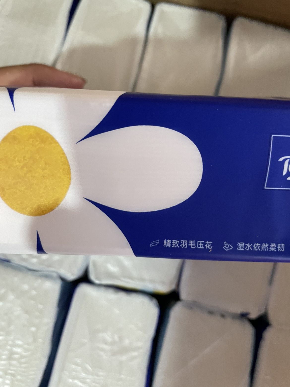 Tempo得宝Mini小雏菊系列抽纸4层90抽18包卫生纸 家用实惠装无香餐巾纸面巾纸卫生纸纸巾(整箱销售)晒单图