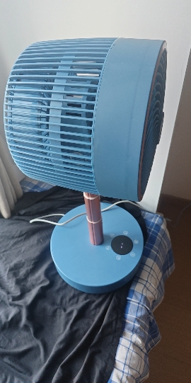 苏宁宜品空气循环扇 菡芝7遥控款可伸缩3D立体吹风广角摇头轻音大风力电风扇蓝色RHX-2205R晒单图