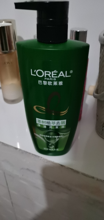 欧莱雅茶树植萃洗发水无硅油女去屑控油500mL*2瓶套装晒单图