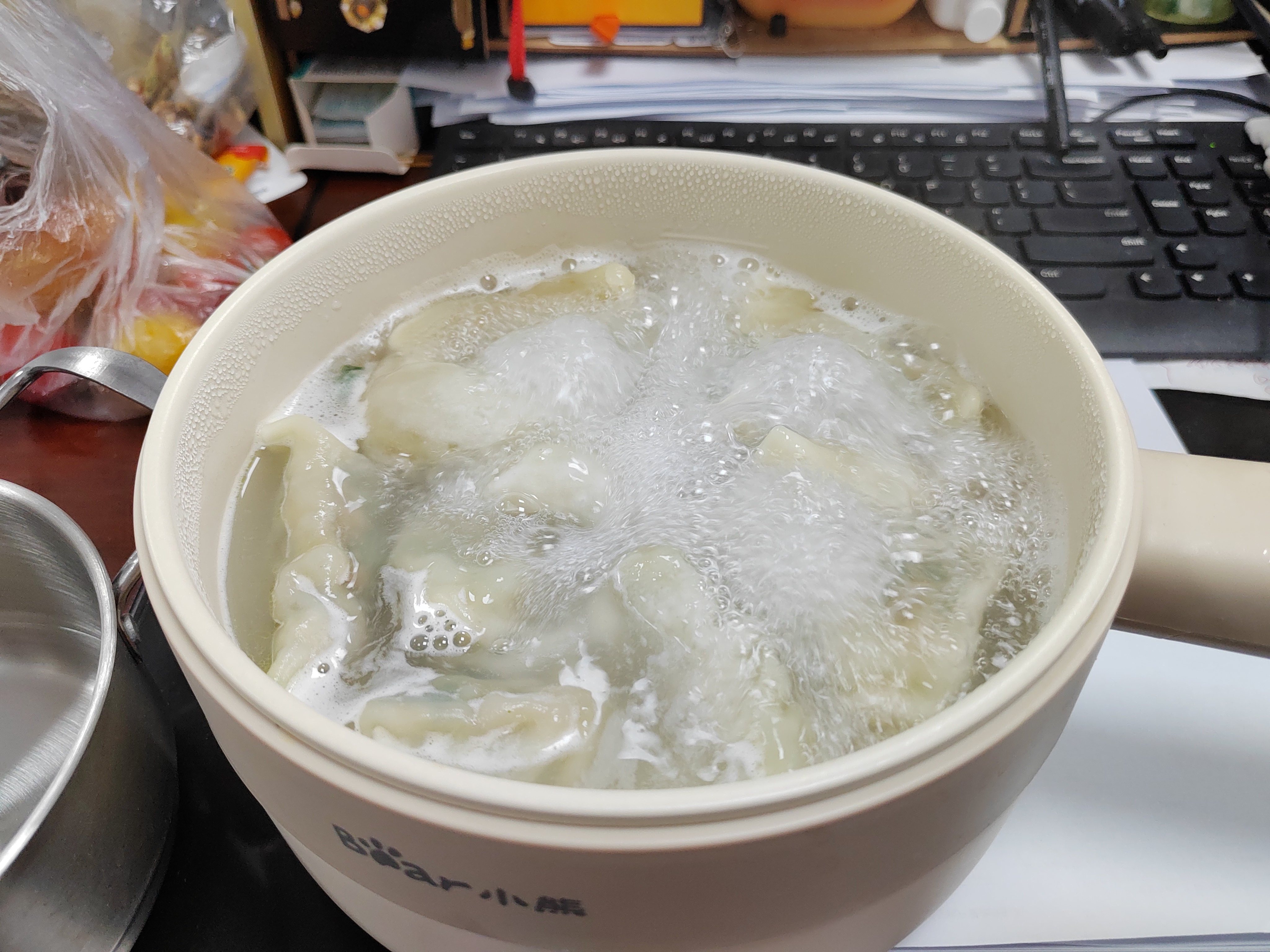 小熊(bear)家用电煮锅宿舍学生电火锅小型电锅泡面锅一体锅多功能电炒锅 小熊电煮锅DRG-F16Q2晒单图