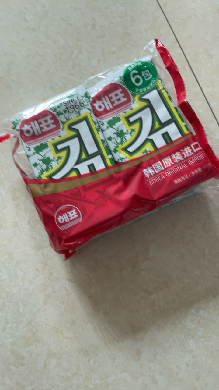 韩国海牌海飘海苔12g*2包即食紫菜片寿司包饭拌饭零食休闲食品(原味)晒单图