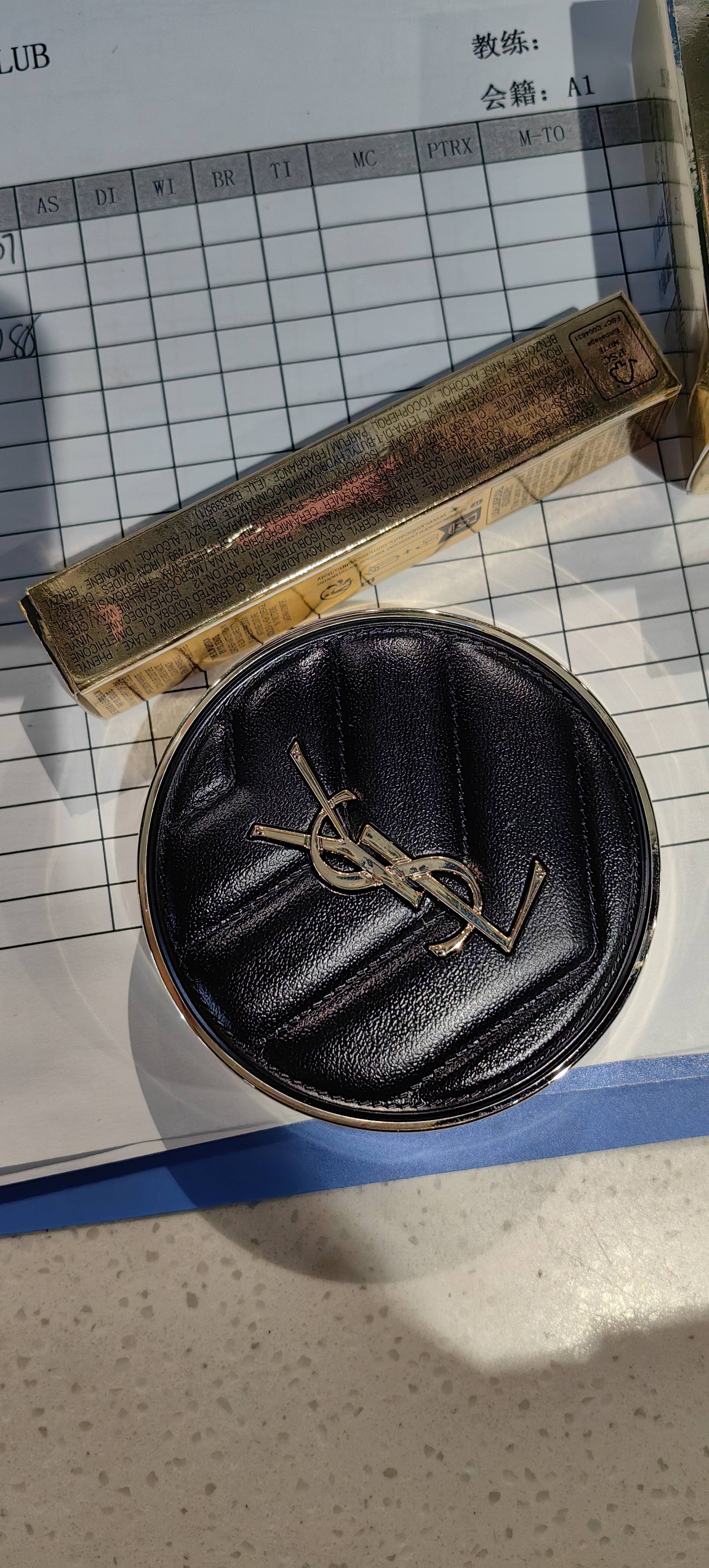 圣罗兰(YSL)新款小金条口红 哑光细管唇膏断货色#1966新色棕红 2.2g+圣罗兰黑皮气垫B20适合自然肤色14g晒单图