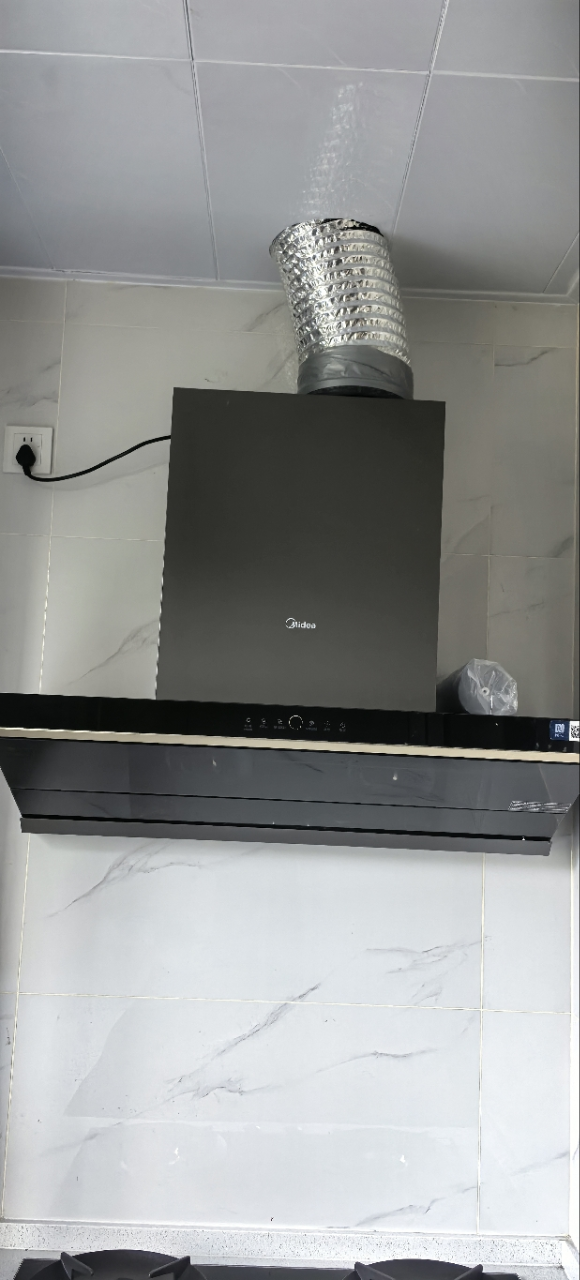 [高温蒸汽洗]美的(Midea)AK5Pro升级款顶侧一体跨界双腔 烟灶联动25m³大吸力 变频巡航 超薄近吸抽油烟机晒单图