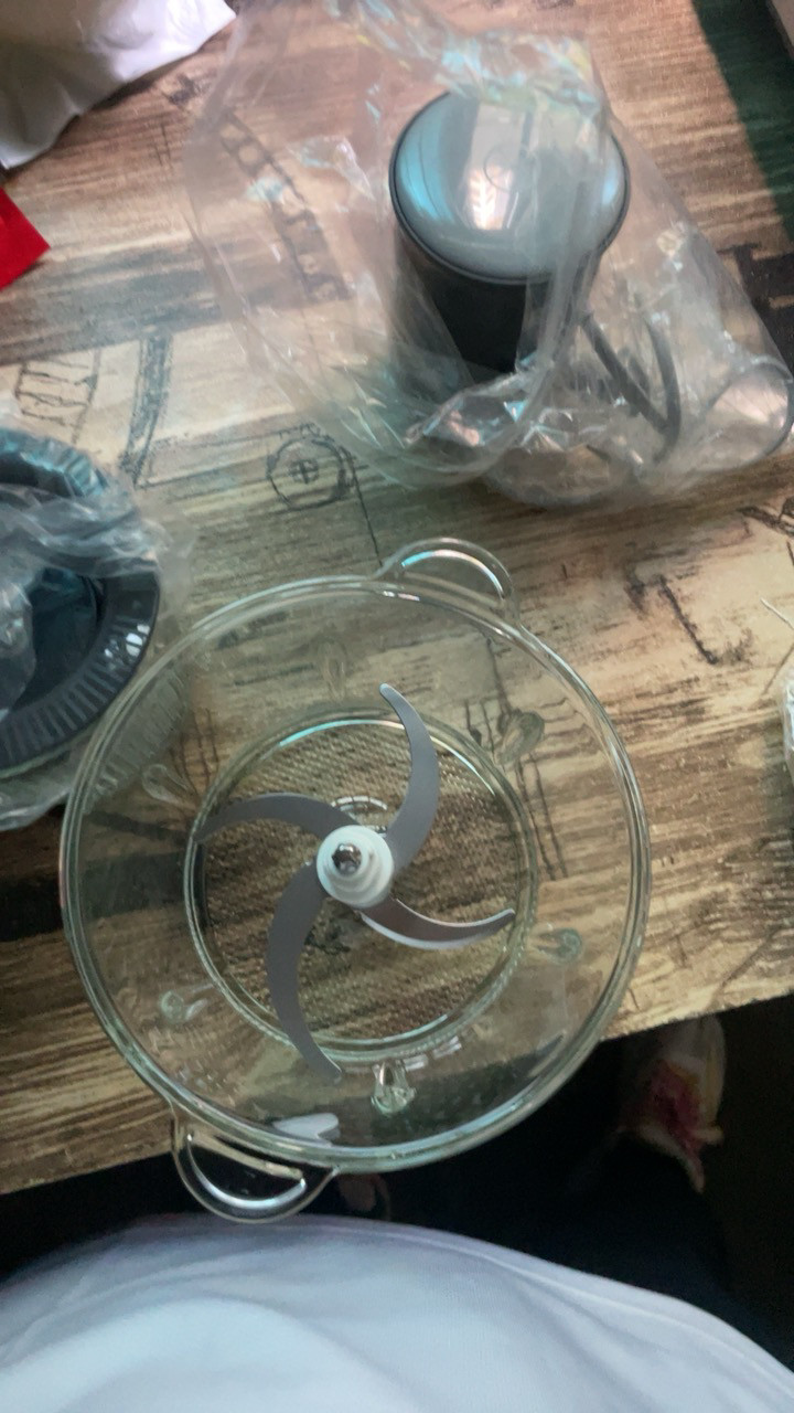 苏泊尔(SUPOR)绞肉机家用多功能电动料理机绞馅机碎肉机玻璃大容量切菜机碎肉子母碗1.75L 双刀头JR20S-ZM晒单图