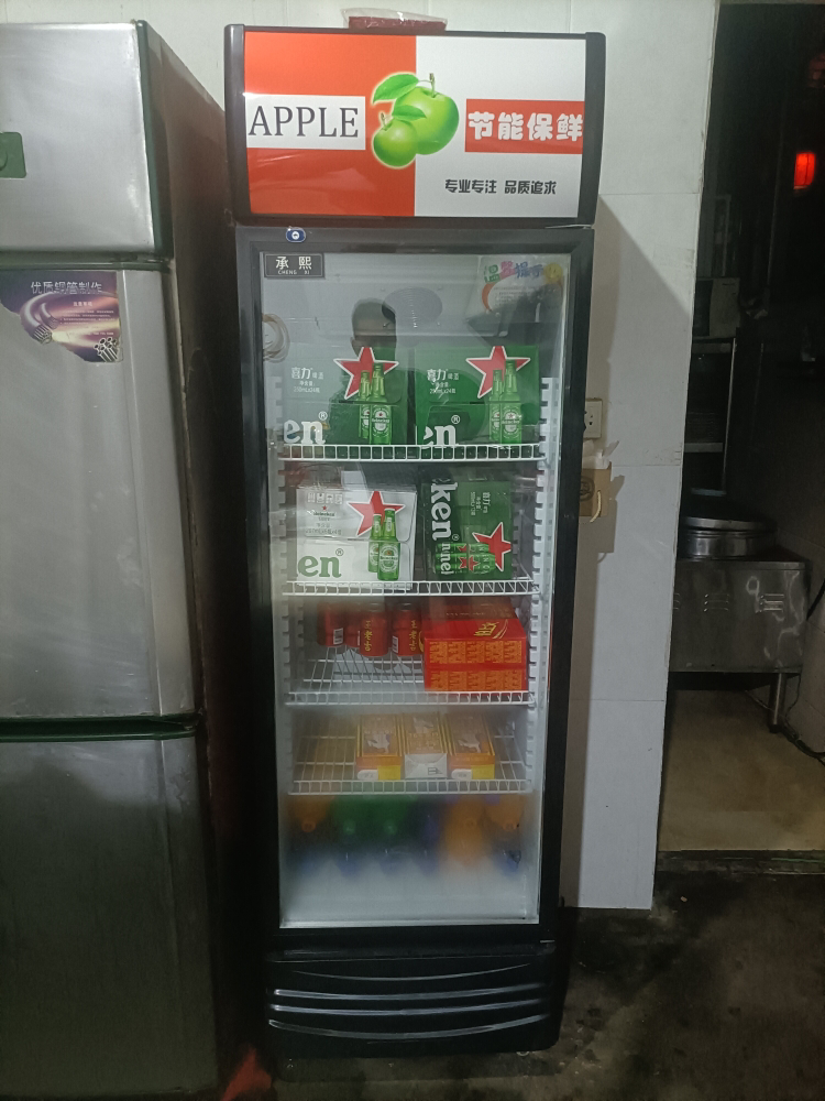 冷藏展示柜饮料柜立式商用冰箱单门保鲜柜双门啤酒柜饭店超市冰柜_单门风冷可乐红晒单图