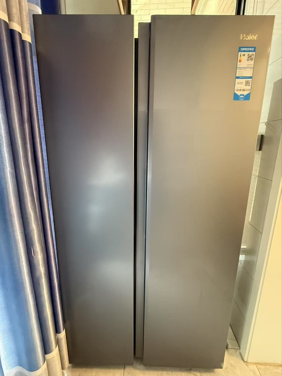 海尔(Haier)541升对开门双开门 一级变频节能 风冷无霜大容量嵌入式家用冰箱 新品BCD-541WGHSSEDG7晒单图