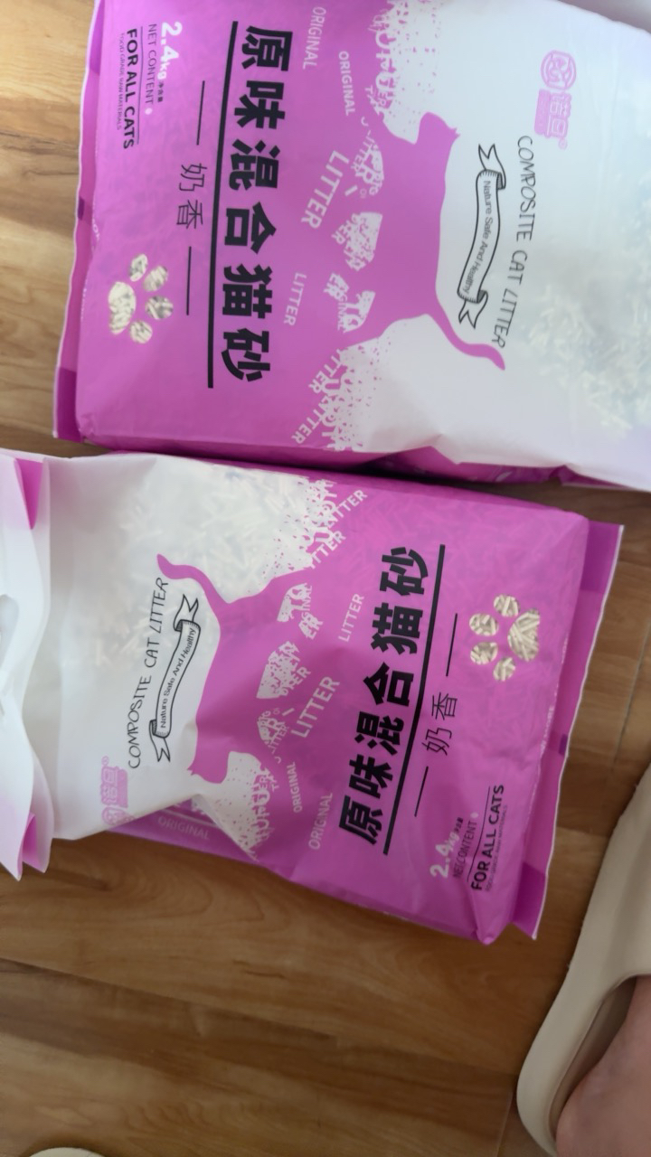 诺旦混合豆腐猫砂细豆腐砂膨润土奶香除臭无尘不粘底2.4公斤超快结团低价高性价比可冲马桶(发货迅速)晒单图