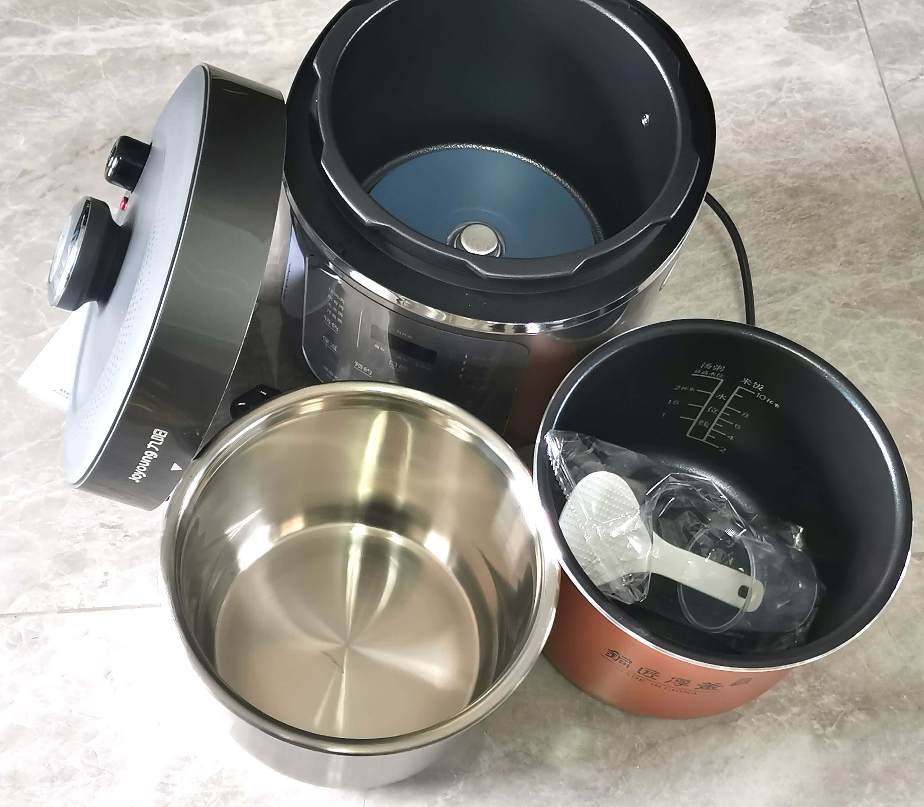 九阳(Joyoung)电压力煲家用不锈钢内胆多功能5L大容量一锅双胆智能加热预约定时电高压锅 Y-50C39晒单图