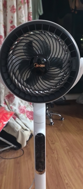 美的(Midea)电风扇空气循环扇卧室节能省电台式落地扇家用变频遥控 FGD24SFQ白色(小程序+语音+遥控+触控)晒单图