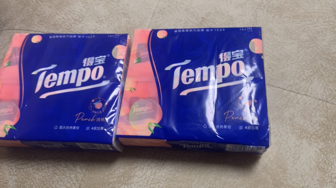 Tempo得宝甜心桃味迷你手帕纸7片12包纸巾 4层加厚外出迷你便携小包装有香卫生纸餐巾纸(新旧包装交替发货)晒单图