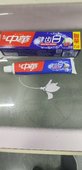 中华健齿白牙膏清新薄荷味小苏打去除牙渍茶渍烟渍清新口气 规格多选 健齿白[清新果香]105g*1支晒单图