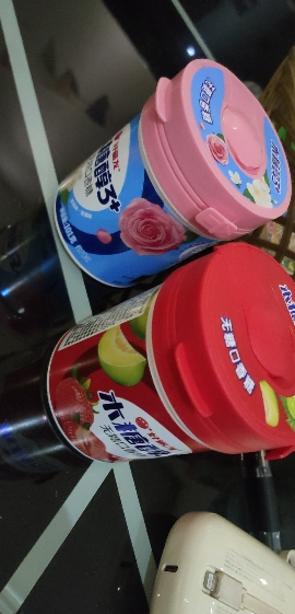 好丽友无糖口香糖101g*2罐木糖醇3+薄荷水果味花香味软糖清新口气大瓶装[草莓青提香瓜+茉莉玫瑰]各1罐晒单图