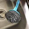 不锈钢钢丝球大号清洁球捷洁家用洗碗刷锅神器厨房用品 5个装+1个手柄+1海绵擦 [加大号]晒单图