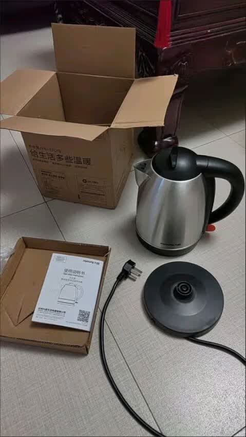 九阳(Joyoung)热水壶烧水壶电水壶1.7L大容量304不锈钢优质温控 家用0胶水电热水壶JYK-17C15晒单图