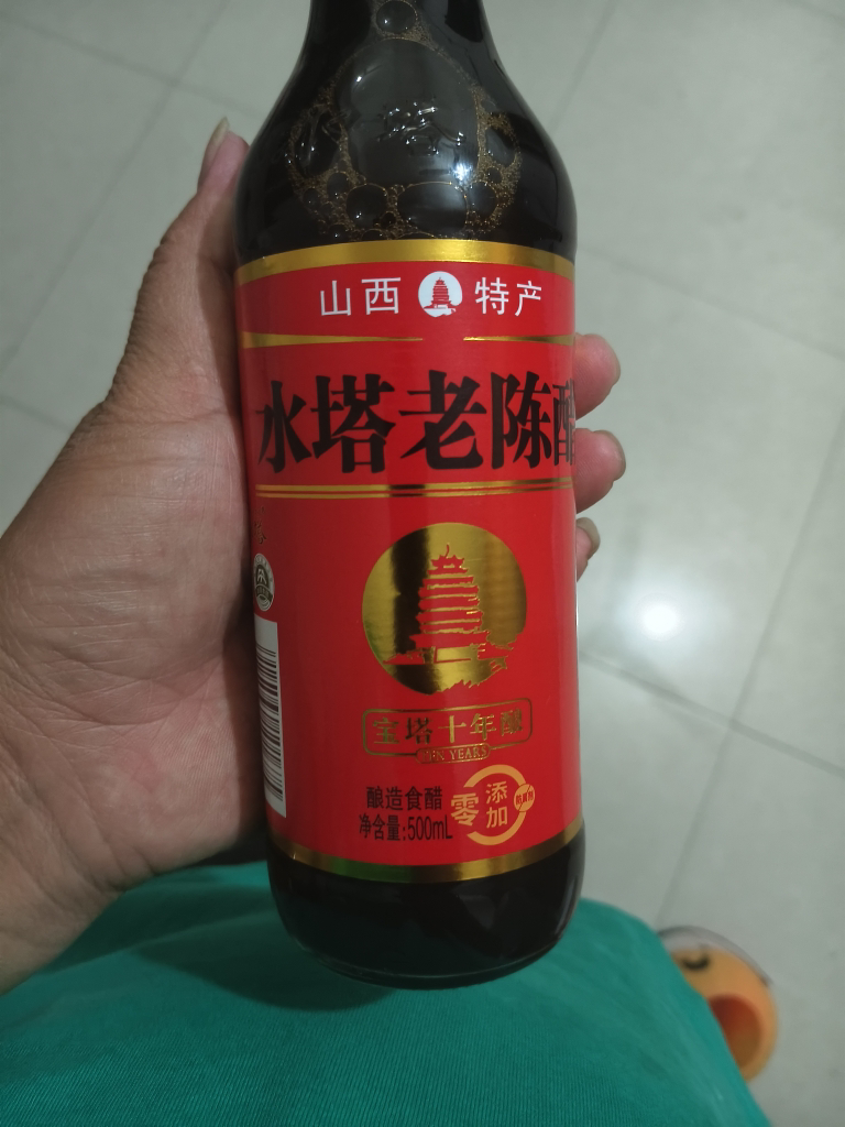 水塔水塔宝塔十年老陈醋500ml*1瓶装家用食用蟹醋酿造6度饺子醋晒单图