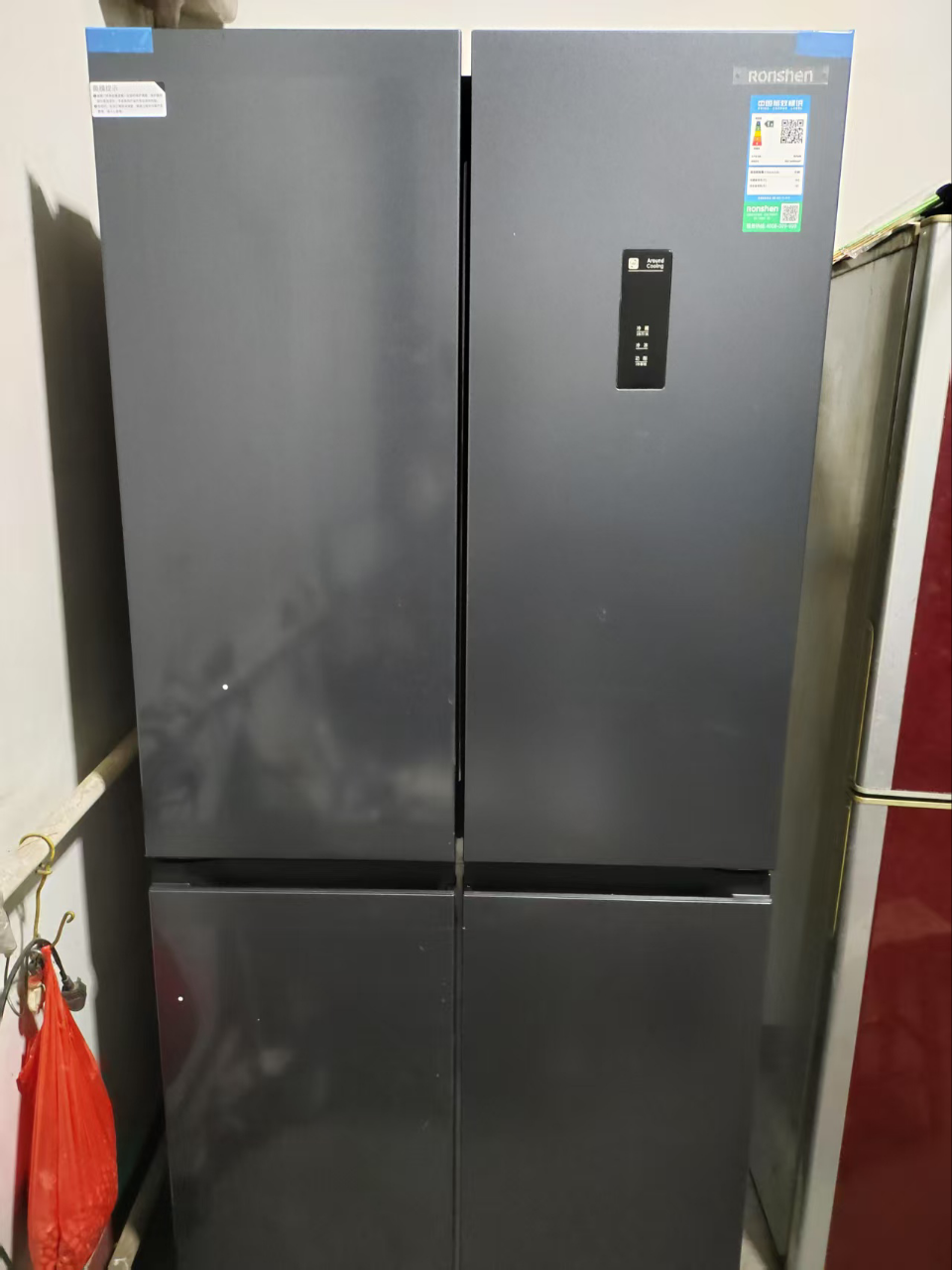 容声(Ronshen)520升十字对开四开门冰箱家用超薄可嵌入式变频一级能效无霜除菌净味BCD-520WD12FP灰晒单图