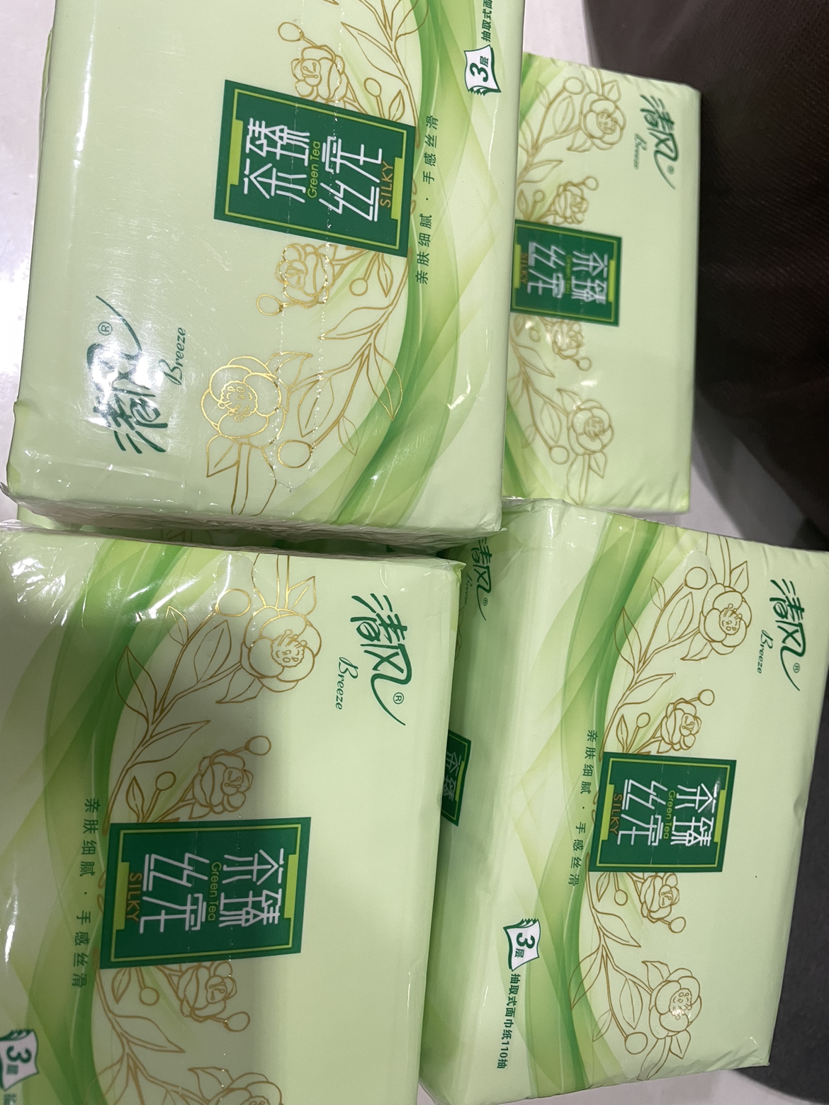 清风抽纸三层110抽8包家用实惠装餐巾纸面巾纸家庭实惠抽纸晒单图
